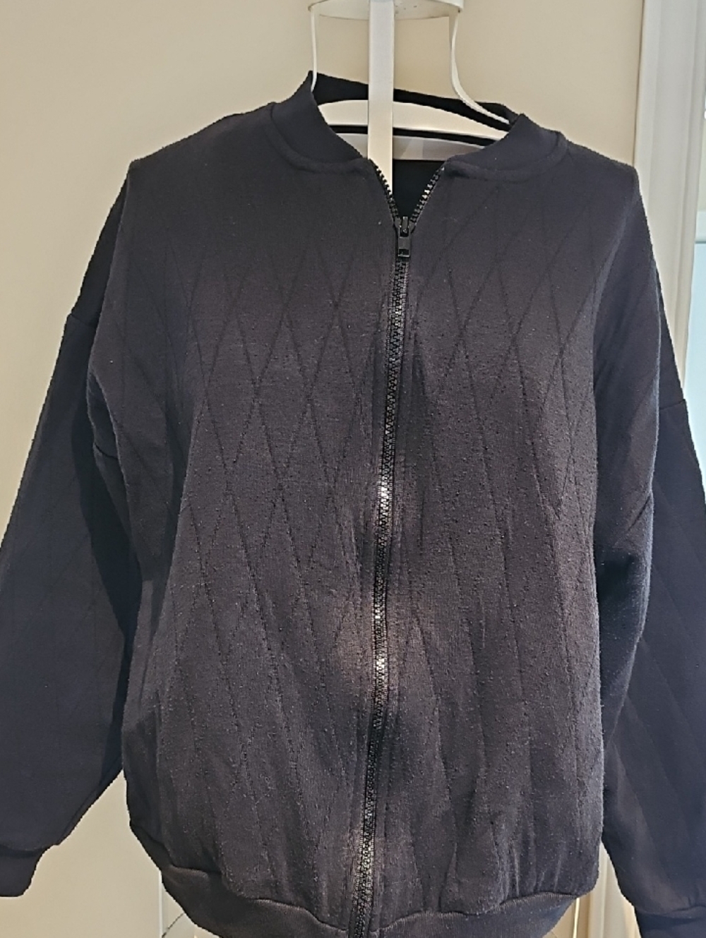 Vintage Black Cotton Bomber - Picture 2 of 6